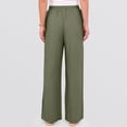 thumbnail image 4 of Resicozy Linen Pants Women Flowy Lightweight Petite Pants 2026 Summer Beach Vacation Trousers with Pockets Army Green L, 4 of 5
