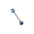 thumbnail image 1 of Blue Acrylic Swirl Beads Barbell, 1 of 1