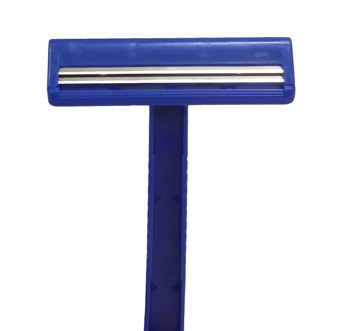 Double Blade Facial Razors,Blue,Case of 500
