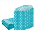 thumbnail image 1 of Uxcell 100Pcs Bolsas de Papel Kraft, 6" x 3" Bolsas de Caramelo Impermeables, Bolsas de Favor Planas, Bolsas de Regalo Pequeñas, Puntos Azules, 1 of 6