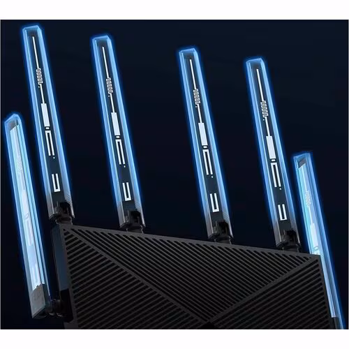 Routeur sans fil Ethernet Cudy WR11000 Wi-Fi 7 IEEE 802,11 a/b/g/n/ac/ax/be - Tri-bande - Bande ISM 2,40 GHz - Bande UNII 5 GHz - 6 antennes (6 externes) - Vitesse sans fil de 1,33 Go/s - 4 ports rése