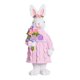 thumbnail image 1 of Figura de conejo de Pascua de resina con flores y zanahorias, adorno de mesa de primavera para decoración de escritorio, oficina y hogar., 1 of 8