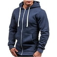 thumbnail image 1 of CEHVOM Nouveau Manteau à Capuche à Fermeture Éclair Mode pour Hommes Cardigan Coloré, 1 of 1