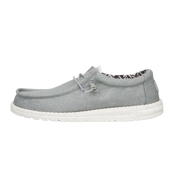 Zapatos HEYDUDE Wally Canvas Wide Gris Claro para Hombre Talla M10