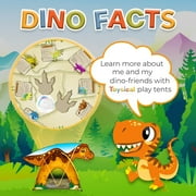 Toysical Dinosaur Discovery Kids Play Tent - Fun & Imaginative Indoor Tent with Full Dinosaur Shaped top - Perfect Indoor/Outdoor Playhouse for Boys and Girls