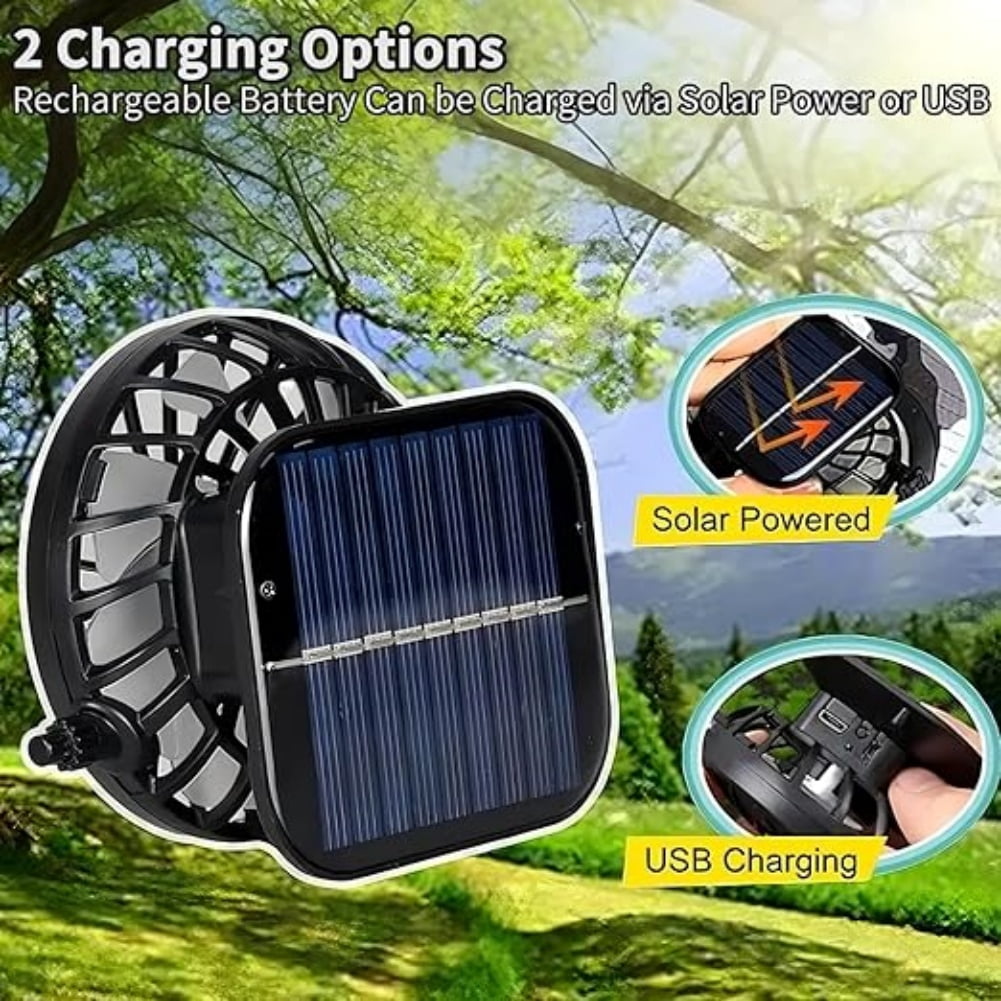 Solhalo FanHat SolarPowered Cooling Hat,Features a dual-power cooling system, adjustable and detachable fan, sun and wind protection, durability and breathability, suitable for summer hiking