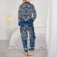 thumbnail image 5 of Kll Ethnic Mandala Print Women'S Long Sleeve Pajamas With Pants Sleepwear Loungewear 2 Set-X-Large, 5 of 9
