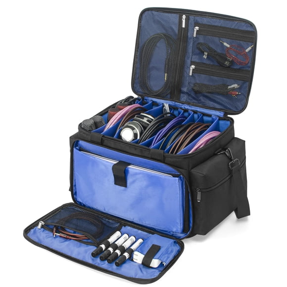 Bolsa organizadora de cables AKOZLIN para DJ, 13 x 8,3 x 8,3 cm