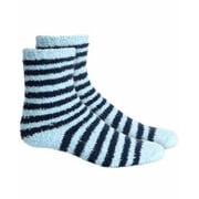 Charter Club Super Soft Butter Crew Socks (Blue Stripe, Sock size 9-11: Fits shoe sizes 4-10.5)