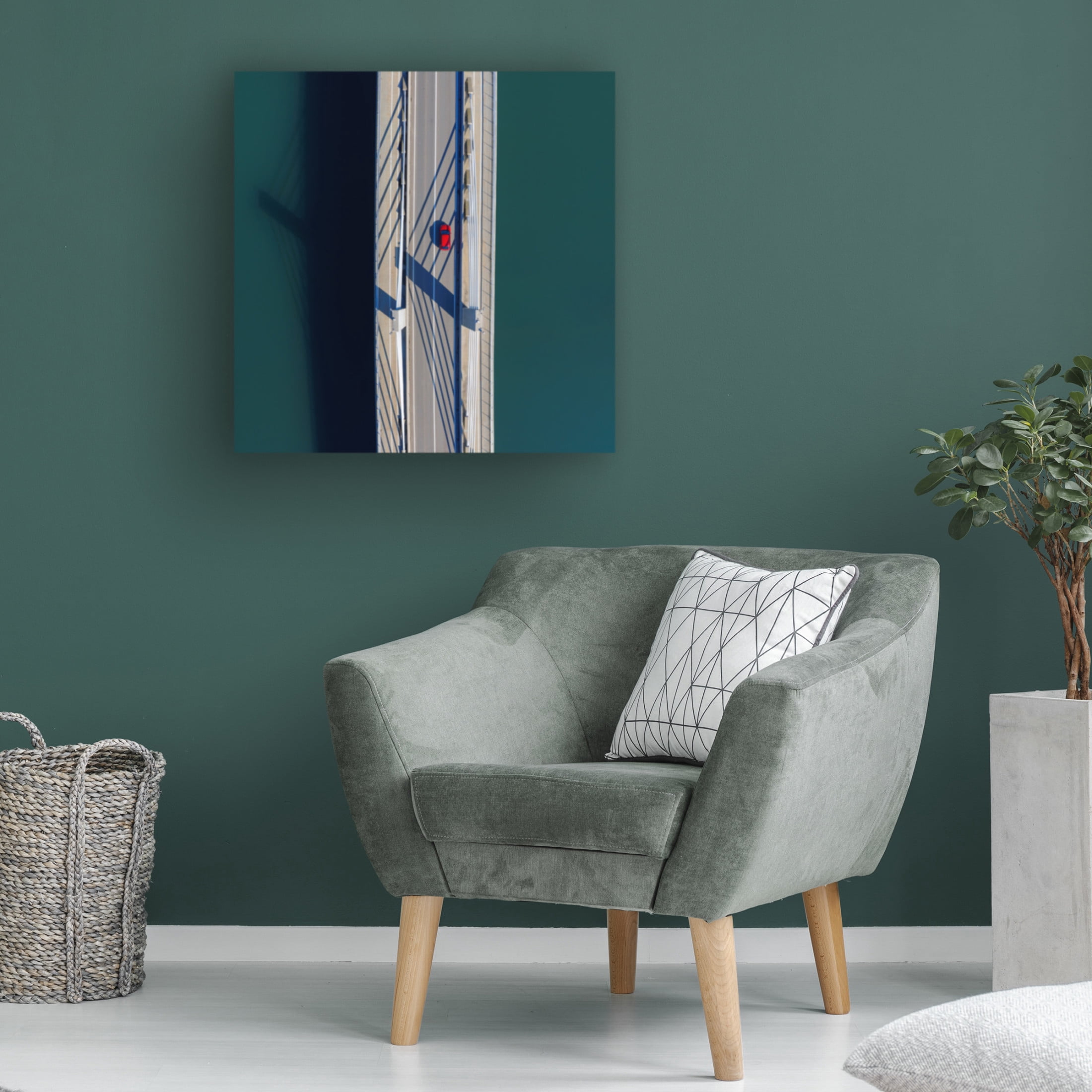 Canvas Wall Art - Jure Kravanja 'Bridge' Wall Art for Living Room, Bedroom, or Office D?cor by Trademark Fine Art - 35 x 35 Inches
