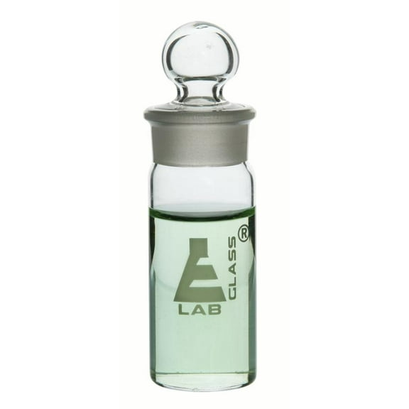 Weighing Bottle, Tall Form, 25ml capacity, Borosilicate Glass with Interchangeable Ground Stopper - Eisco Labs
