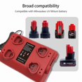 thumbnail image 2 of Adecuado para Cargador de Batería de Iones de Litio Milwaukee M12 N124-4 Que Carga 12A144W Carga Rápida con Puertos de Salida USB y Tipoc, 2 of 6