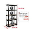 Dayplus 5Tier Metal Shelving Unit Adjustable Garage Shed Heavy Duty