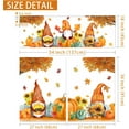 thumbnail image 3 of Fall Kitchen Curtains 3 Piece Set, Fall Window Curtains Valance - Rod Pocket Tiered Curtain Over Sink, Gnome & Pumpkin Decorations, Autumn Leaf & Pumpkin Kitchen Decor for Home 54x36 Inch, 3 of 6