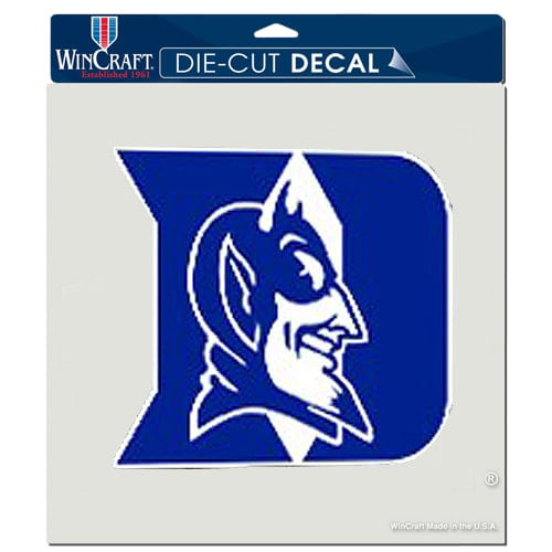NCAA Car Emblem Sticker NEW Duke Blue Devils 6x6 Chrome Silver Auto Decal 