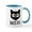 White/Blue Inside, variant on CafePress - Meh. - 11 oz Ceramic Mug - Novelty Coffee Tea Cup