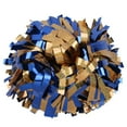 thumbnail image 2 of Holographic Cheer Pom Poms Cheerleading Cheerleader Gear 2 piece 1 pair(Royal Blue/Gold), 2 of 2