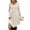 Beige, variant on BLTIBY Long Sleeve Sweater Dress Fall Dresses V Neck Empire Waist Baby Doll Casual Dress with Pockets Black XXL