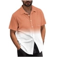 thumbnail image 1 of Mens Casual Manga Corta Botón Abajo Camisas Turndown Cuello Blusa de Impresión, Poliéster Ligero Top de la Moda para el Verano Al Aire Libre Y el Uso Diario, 1 of 6