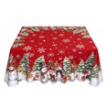 thumbnail image 2 of Christmas Round Tablecloth,Festive Xmas Table Cover,Decorative Round Cloth for Holiday Dining Party Kitchen Home Decor,59.8"(A), 2 of 6