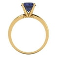 thumbnail image 4 of 1.5 ct Round Cut Simulated Blue Sapphire Solitaire 14K Yellow Gold Womens Engagement Ring, 4 of 5