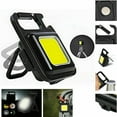 thumbnail image 1 of Rechargeable Small Flashlight  800 Lumens 3 Light Modes Keychain Mini Flashlight with Folding Bracket Bottle Opener and Magnet Ba, 1 of 7