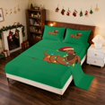 thumbnail image 2 of Manfei Dog King Sheets Holiday Bedding 4-Piece (1 Flat Sheet, 1 Fitted Sheet and 2 Pillowcases), 2 of 6