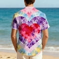 thumbnail image 5 of Stamzod Men's Short Sleeve Button Down Shirt Summer Lover Heart Beach Shirts Casual Oversized Hawaiian Shirt for Men Multicolor XXXL, 5 of 9
