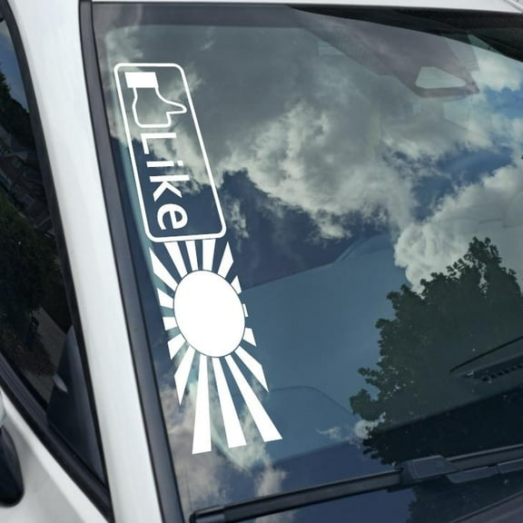 Thumbs Like Rising sun Vinyl Decal Sticker Bumper Window UV & Water Resistance Banner 21" perfect fit for windshield Low life