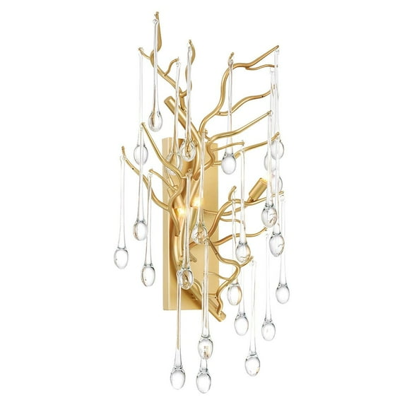 CWI Lighting Anita 3 Light Transitional Metal Wall Sconce in Gold Leaf