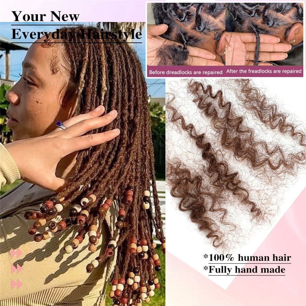 Afro Kinkys Bulk Human Hair #4 Brown Hair Bundles for Mini Twist, Braiding, Loc Extensions & Crochet