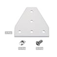 thumbnail image 3 of Unique Bargains Coin Plaque de Support T Forme 87x87mm 3030 Profil en Aluminium w Écrous et Vis Anodisation Blanc 2Pack, 3 of 6