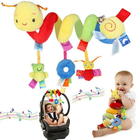Baby Car Seat Toy Kid Crib Cot Pram Hanging Rattles Spiral Stroller Toys with Ringing