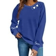 thumbnail image 2 of Sweatshirt for Women Valentines Day Trendy Comfortable Heart Printed Plus Size Casual Loose Pullover Blouse Tops S-2XL, 2 of 6