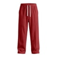 thumbnail image 5 of Casual Pants for Men Fashion Casual Solid Color Loose Winter Drawstring Pockets Pants Sweatpant Soft and Comfortable, 5 of 7