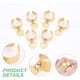 thumbnail image 4 of Anillo de acero inoxidable con dijes, 6 piezas, dorado, para mujer, redondo, texturizado, ajustable, con dijes redondos, con puño abierto., 4 of 6