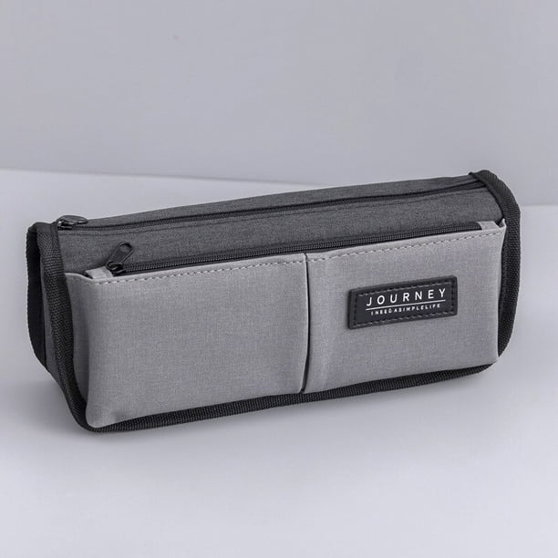 Estuches de lona extendidos Estuche de lápices de gran capacidad para la escuela Estuche de lápices para niños Estuche de bolígrafo simple Estuche de papelería para estudiantes Estuche grande para bol hola suerte unisex