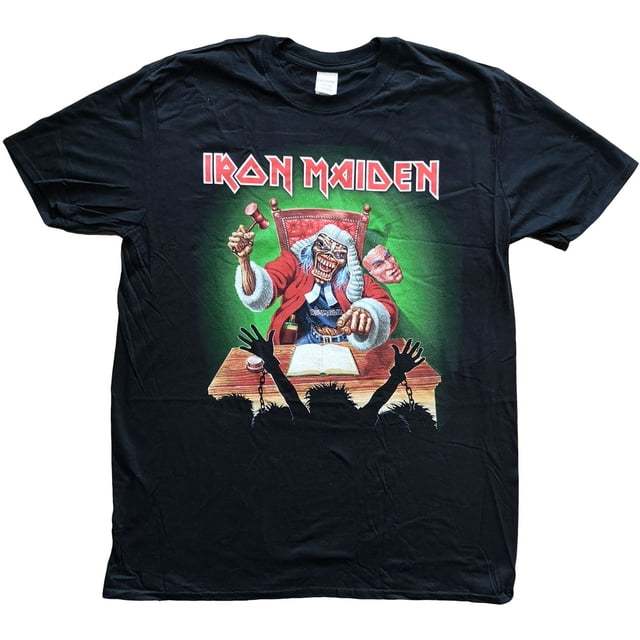 Iron Maiden - Camiseta Deaf Sentence para Adultos Unisex (Negro)