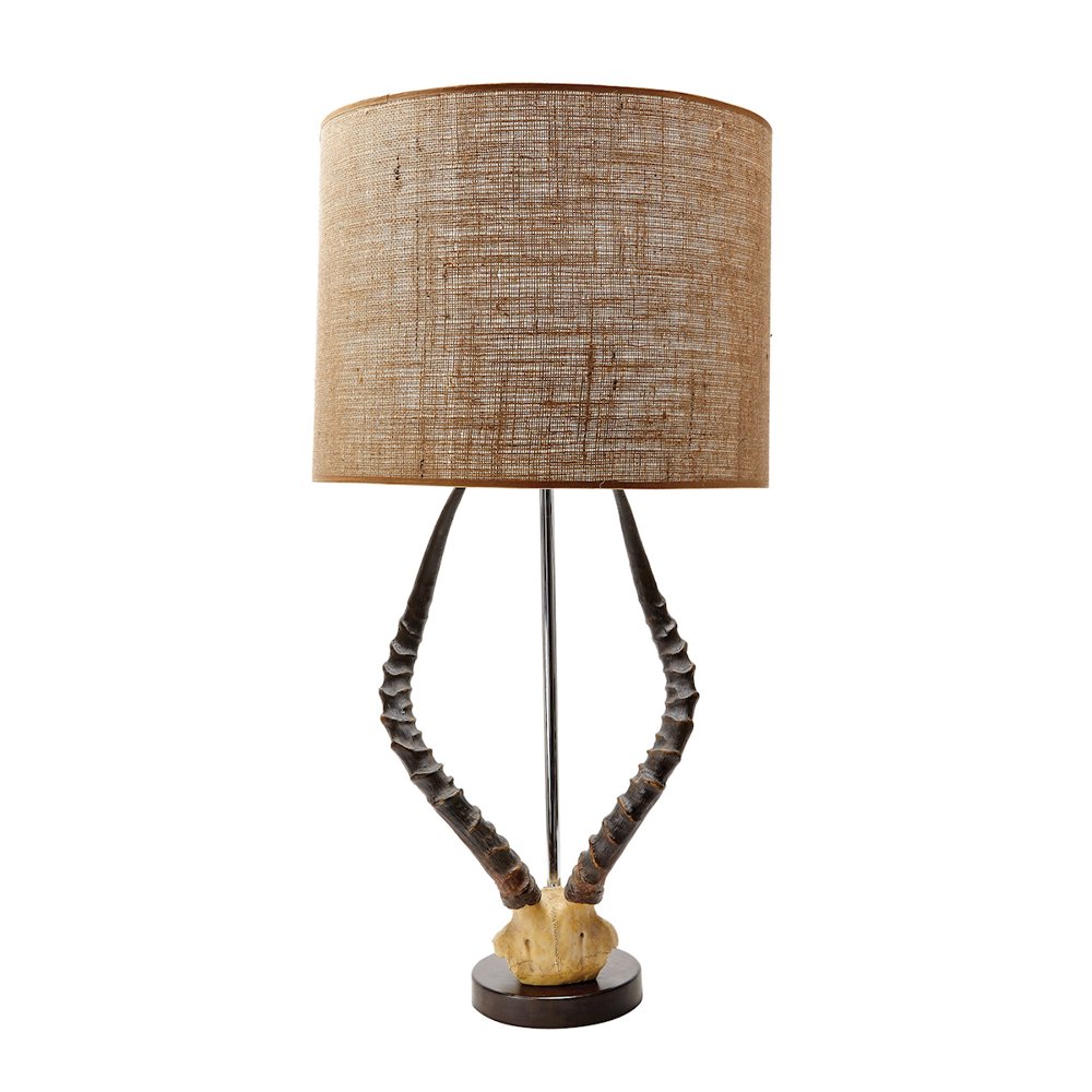 Faux Horn Table Lamp in Natural