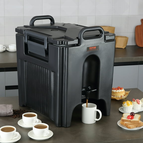 KFFKFF Insulated Iced and Hot Beverage Server 10 Gallon Beverage Carrier Food-Grade LDPE Material