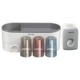 thumbnail image 2 of Estante pa cepillos ontado en ped con automático de , ranura pa cepillos estante de 3 tazas gris Soledad Porta cepillo de dientes, 2 of 9