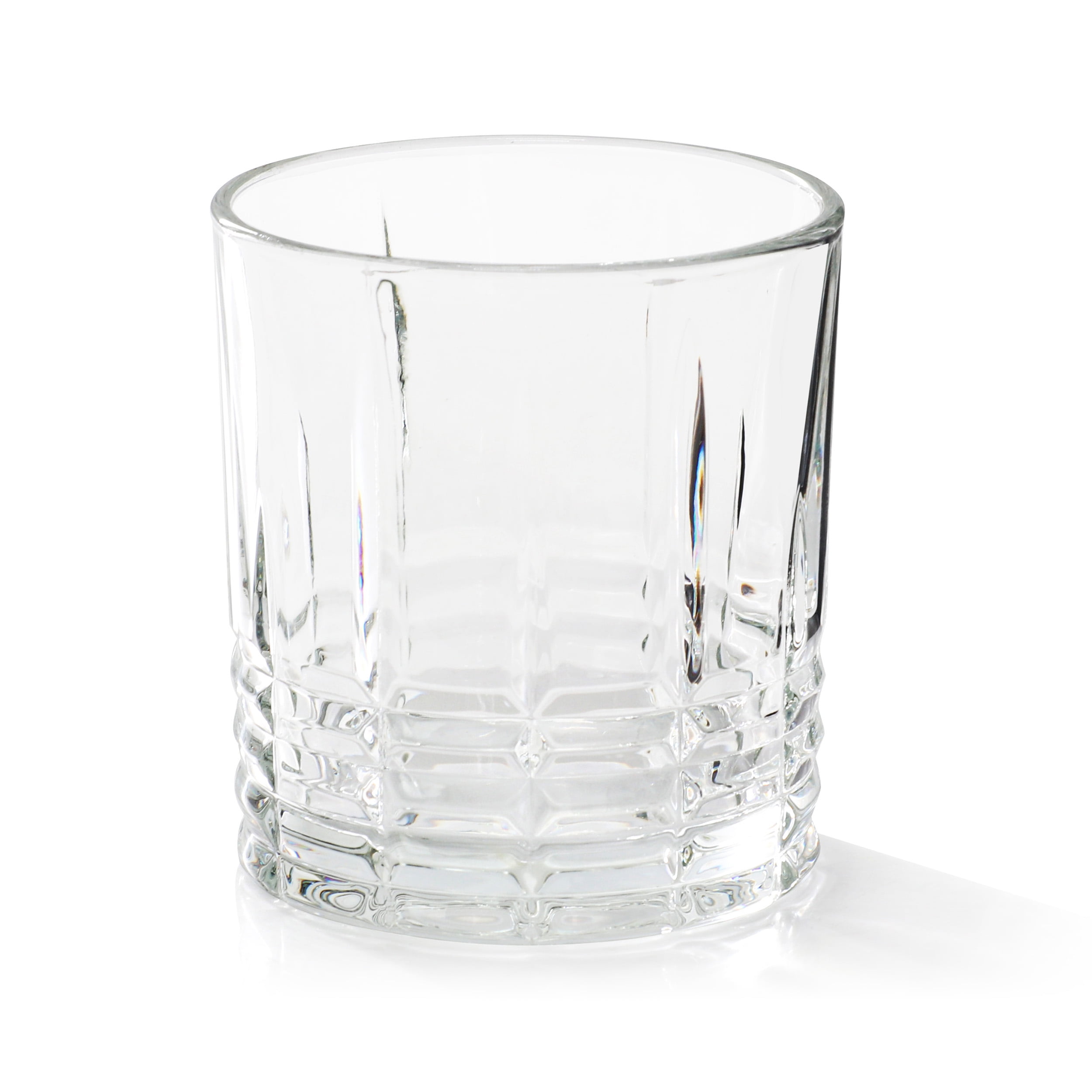 Martha Stewart Everyday Calista 4 Piece 11.5 Ounce Double Old Fashioned Glassware Set in Clear