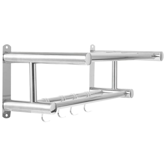 Worgeous 1Pcs Stainless Steel Shower Shelves Wall Mounted Bathroom Towel Rack Storage Wire Basket
