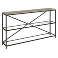 thumbnail image 2 of Evelyn&Zoe Fionn 55" Wide Rectangular Console Table, Blackened Bronze/Antiqued Gray Oak, 2 of 8