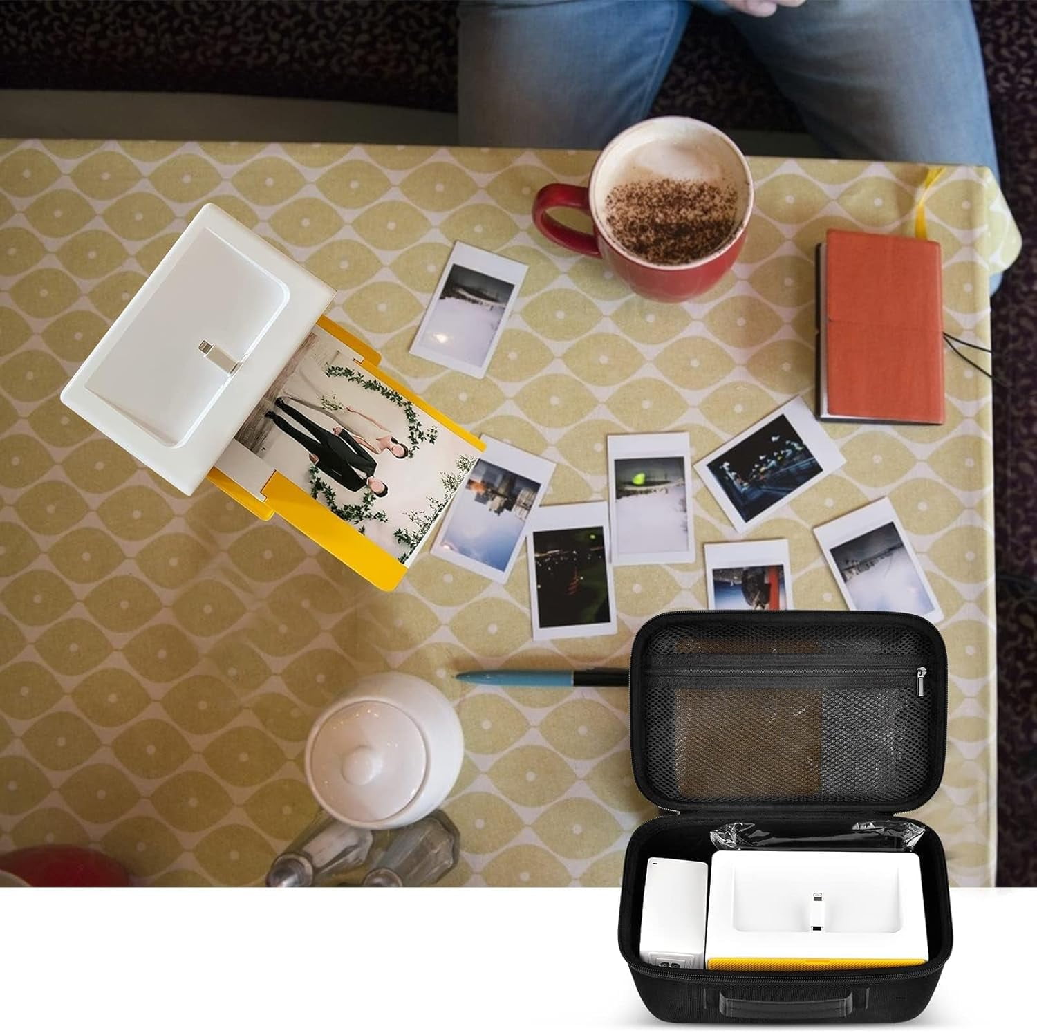 Case Compatible with Kodak Dock Plus for Liene M100 Premium Wi-Fi 4x6” Instant Photo Printer. Bluetooth Printing Holder Adapter Cartridge Paper Power Cord (Box Only) -Black