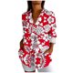 thumbnail image 4 of Camisas de Cuello de la Tripulación de Manga Corta para las Mujeres Estilo Hawaiano No Estructurado Impreso Cuello Acampanado Blusa de Manga Larga Camisas de Cuello de la Tripulación de Manga Larga p, 4 of 6