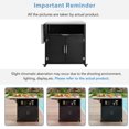 thumbnail image 6 of 64" Outdoor Kitchen Cabinets, Side Kitchen Storage Island with Foldable Side Tabletop and Rack, Wicker Outdoor Grill Cart with 2 Doors for BBQ, Patio, Backyard, Matte Black, 6 of 7