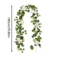 thumbnail image 2 of With White Roses A Faux Rose And Greenery And Vine Suitable For Wedding And Home Party Runner ., 2 of 5
