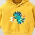 thumbnail image 6 of UAYOTSE Boys and Girls Hooded Sweatshirts Plus Fleece Childrens Clothing Cartoon Prints Long Sleeved Tops for Small and Medium Sized Children(5-6 Years,P288-Yellow), 6 of 7