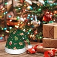 thumbnail image 6 of Salouo green Christmas Element for Adult Christmas Hat Xmas Holiday Hat Santa Hat for Women & Men Festive Headwear Accessories Fit for Christmas/ New Year/Holiday/Party,1PC, 6 of 6